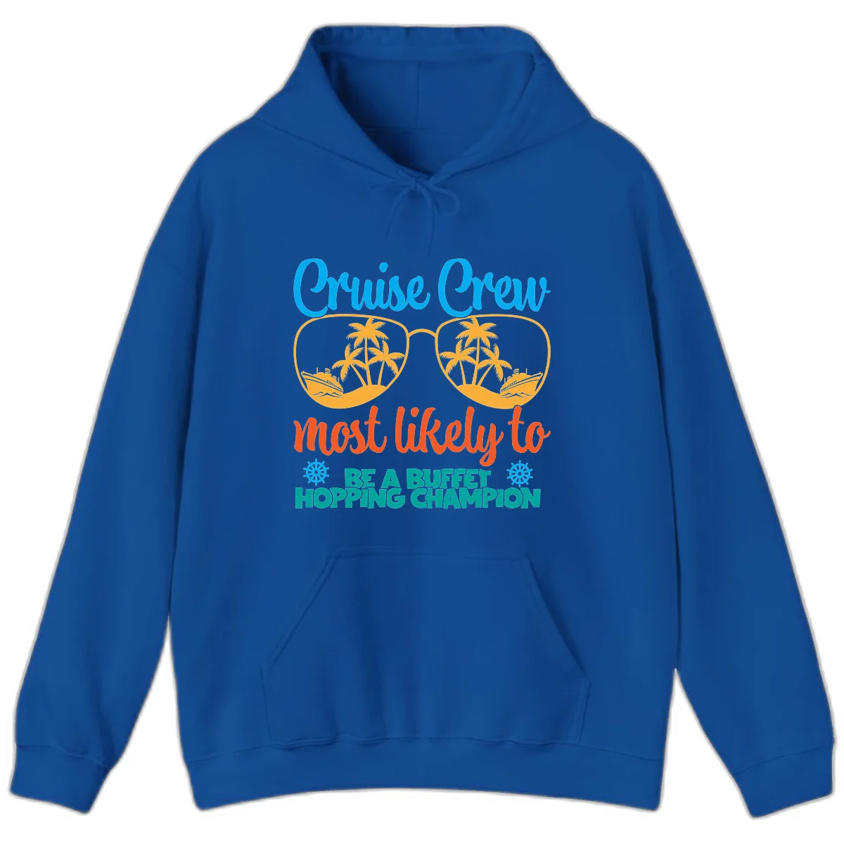 Cruise Crew Most Likely To Be A Buffet Champion Hoodie in Royal