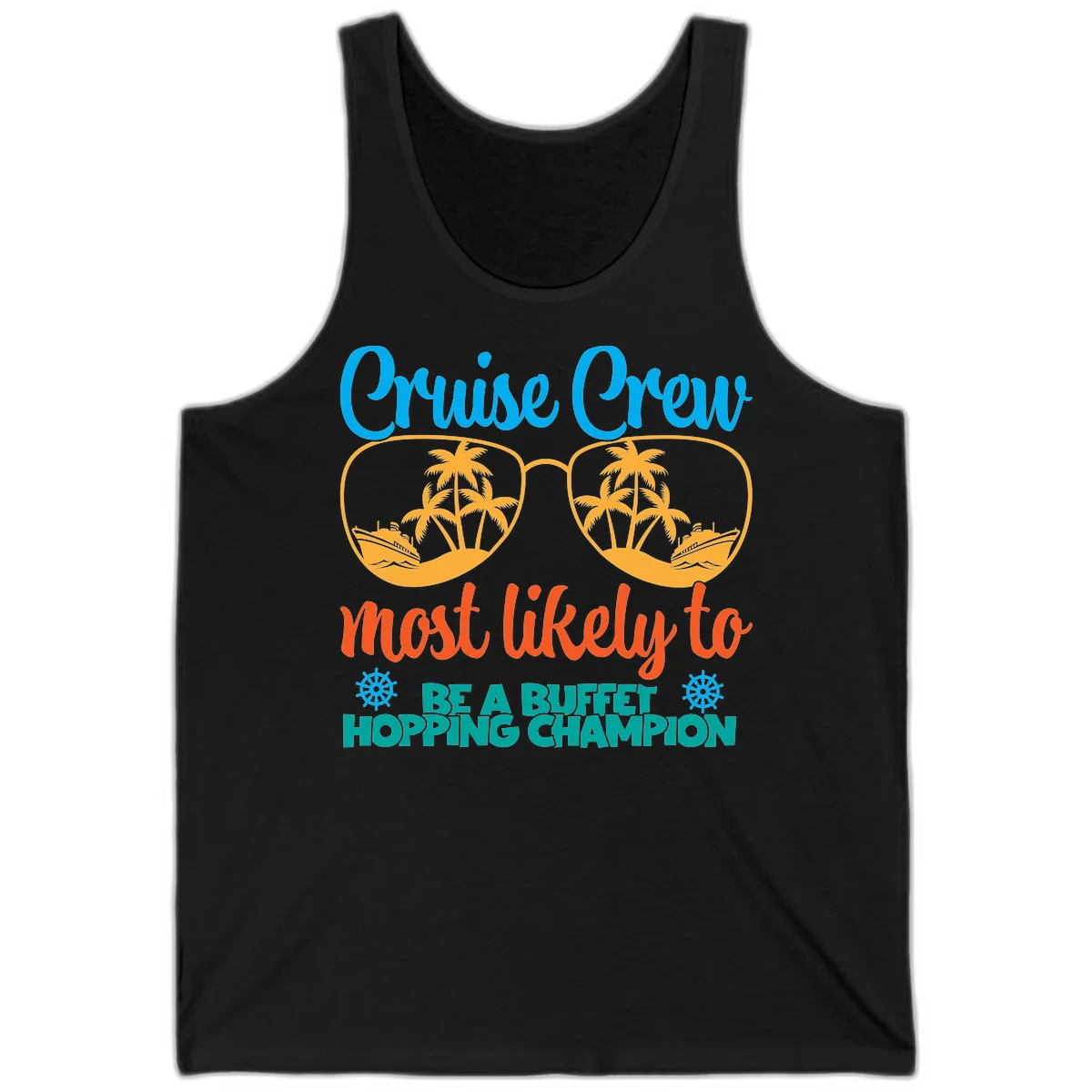 Cruise Crew Most Likely To Be A Buffet Champion Tank in Black