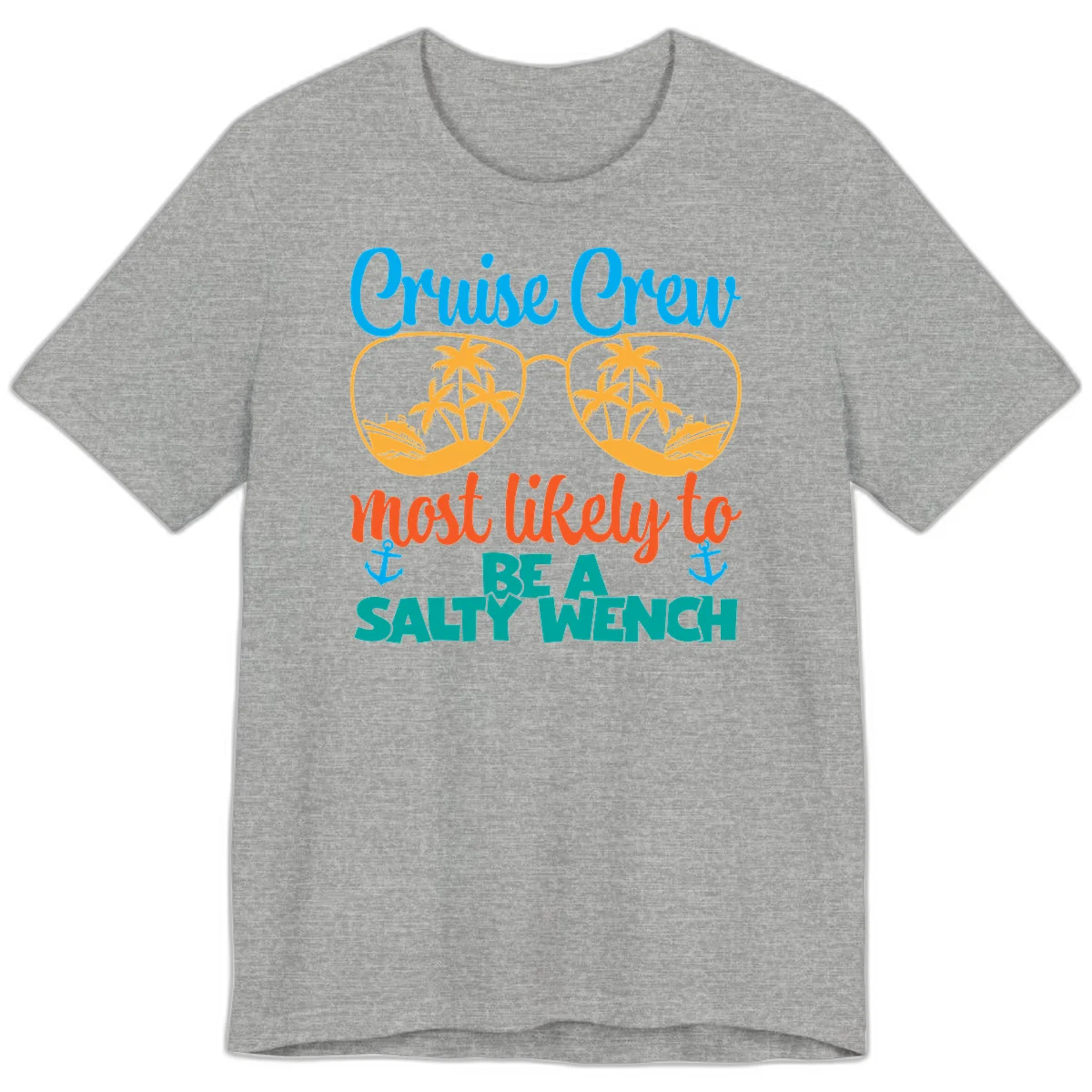 Cruise Crew Most Likely To Be A Salty Wench Premium T-Shirt in Athletic Heather
