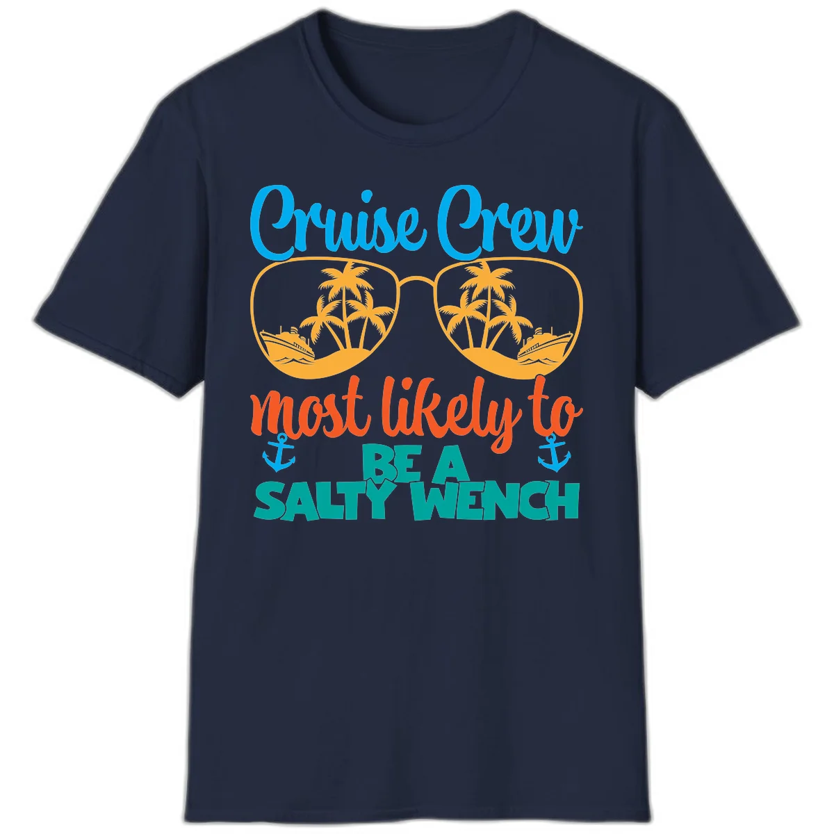 Cruise Crew Most Likely To Be A Salty Wench T-Shirt in Navy