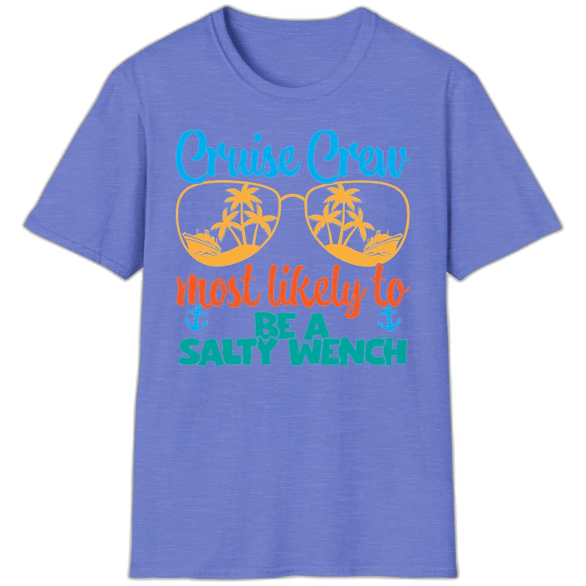 Cruise Crew Most Likely To Be A Salty Wench T-Shirt in Heather Royal