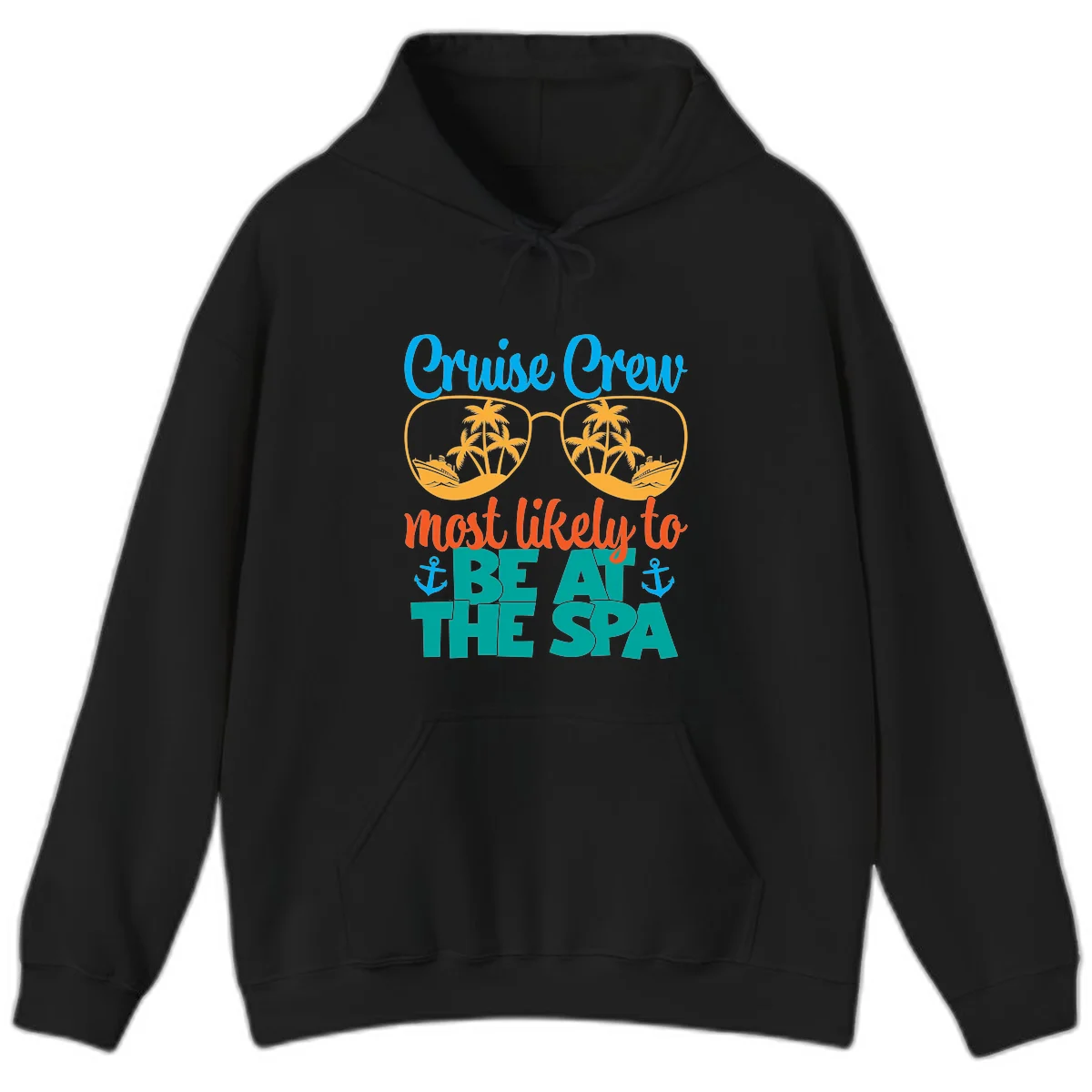 Cruise Crew Most Likely To Be At The Sea Hoodie in Black
