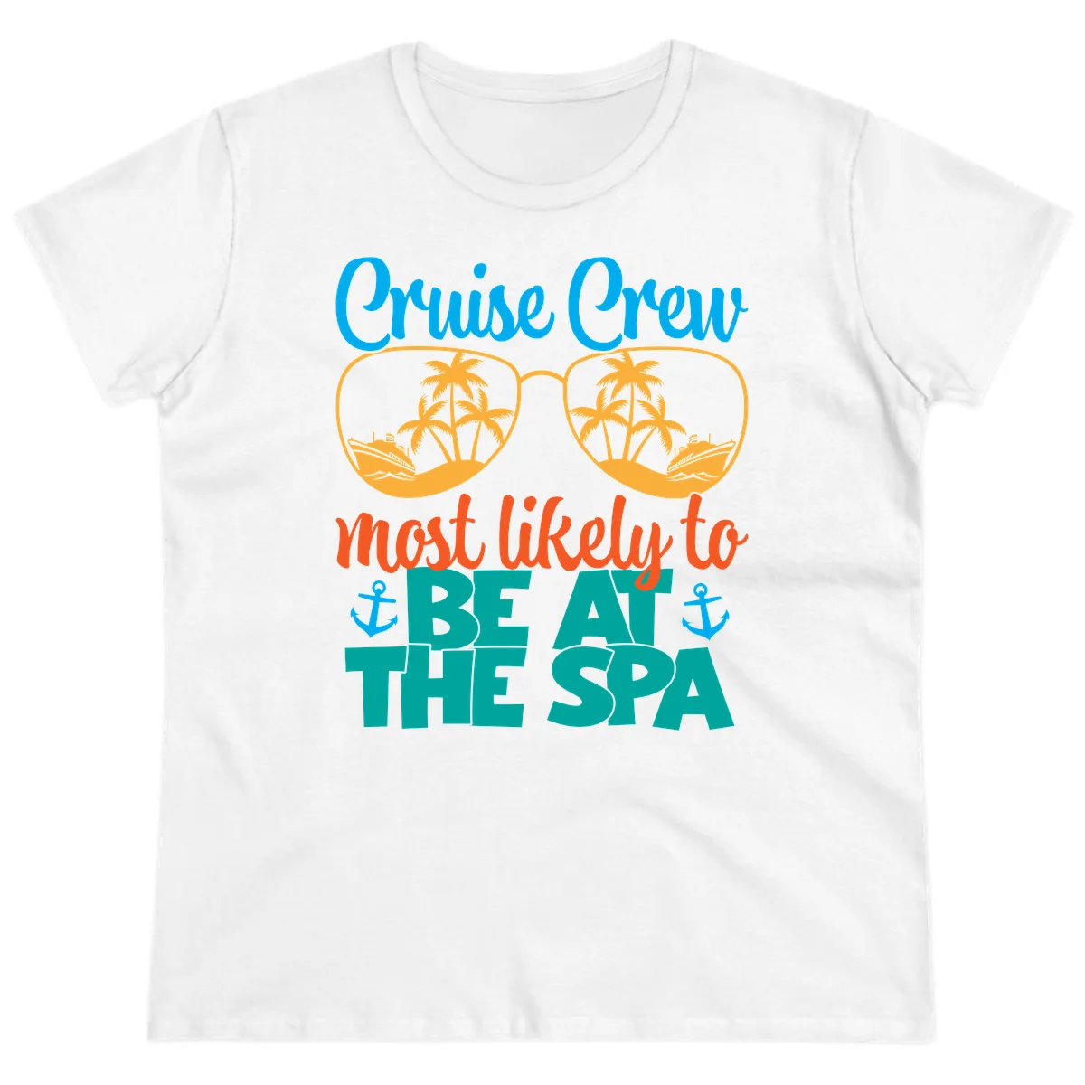 Cruise Crew Most Likely To Be At The Sea Ladies Tee in White