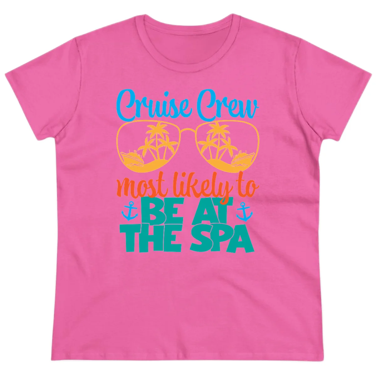 Cruise Crew Most Likely To Be At The Sea Ladies Tee in Azalea
