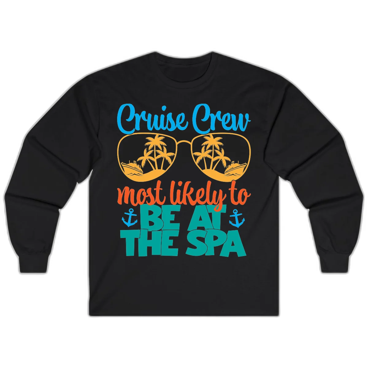 Cruise Crew Most Likely To Be At The Sea Long Sleeve in Black
