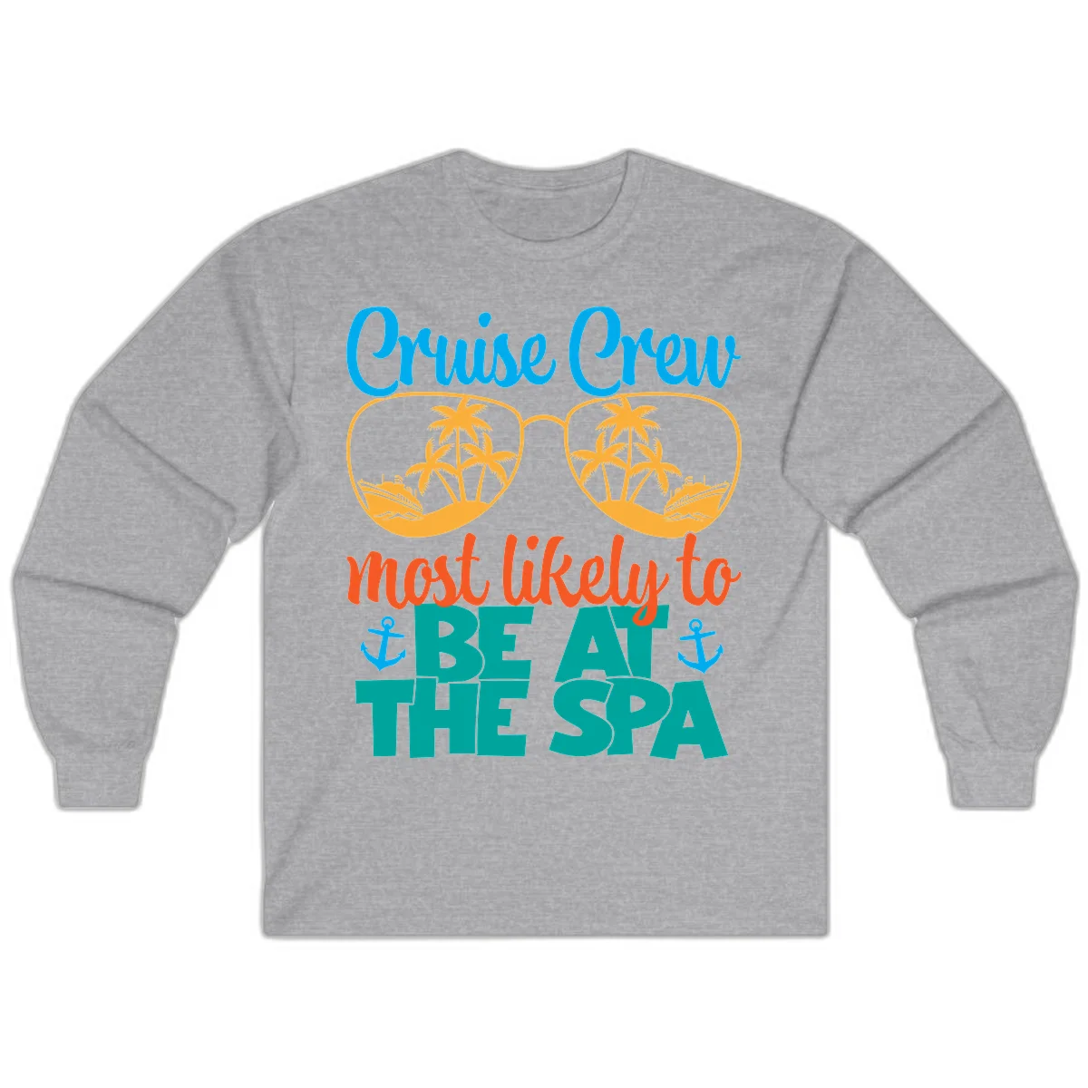 Cruise Crew Most Likely To Be At The Sea Long Sleeve in Sport Grey