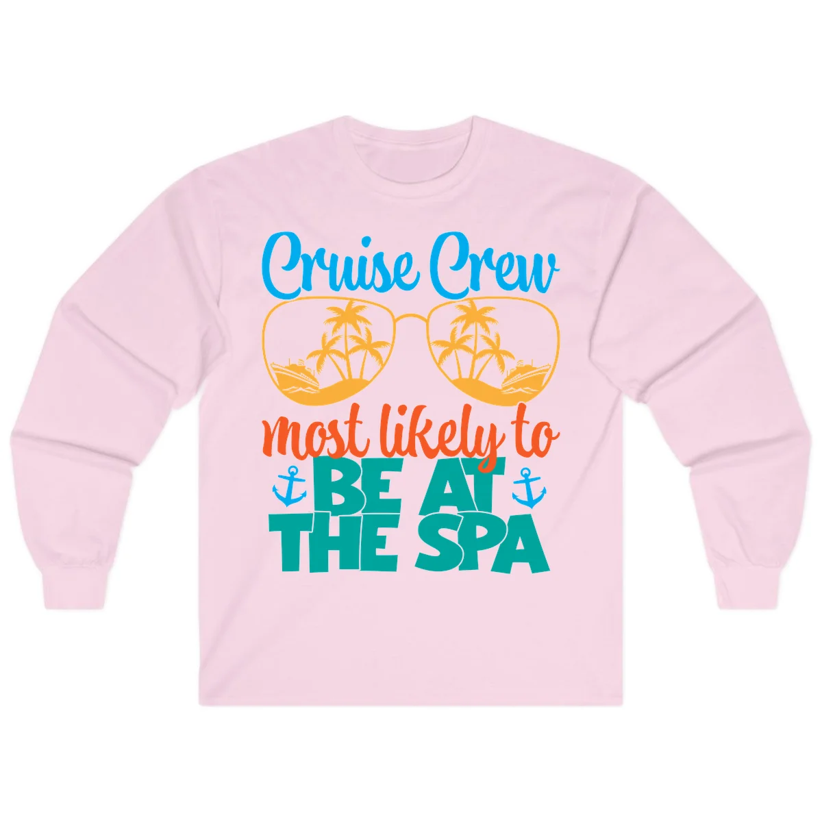 Cruise Crew Most Likely To Be At The Sea Long Sleeve in Light Pink