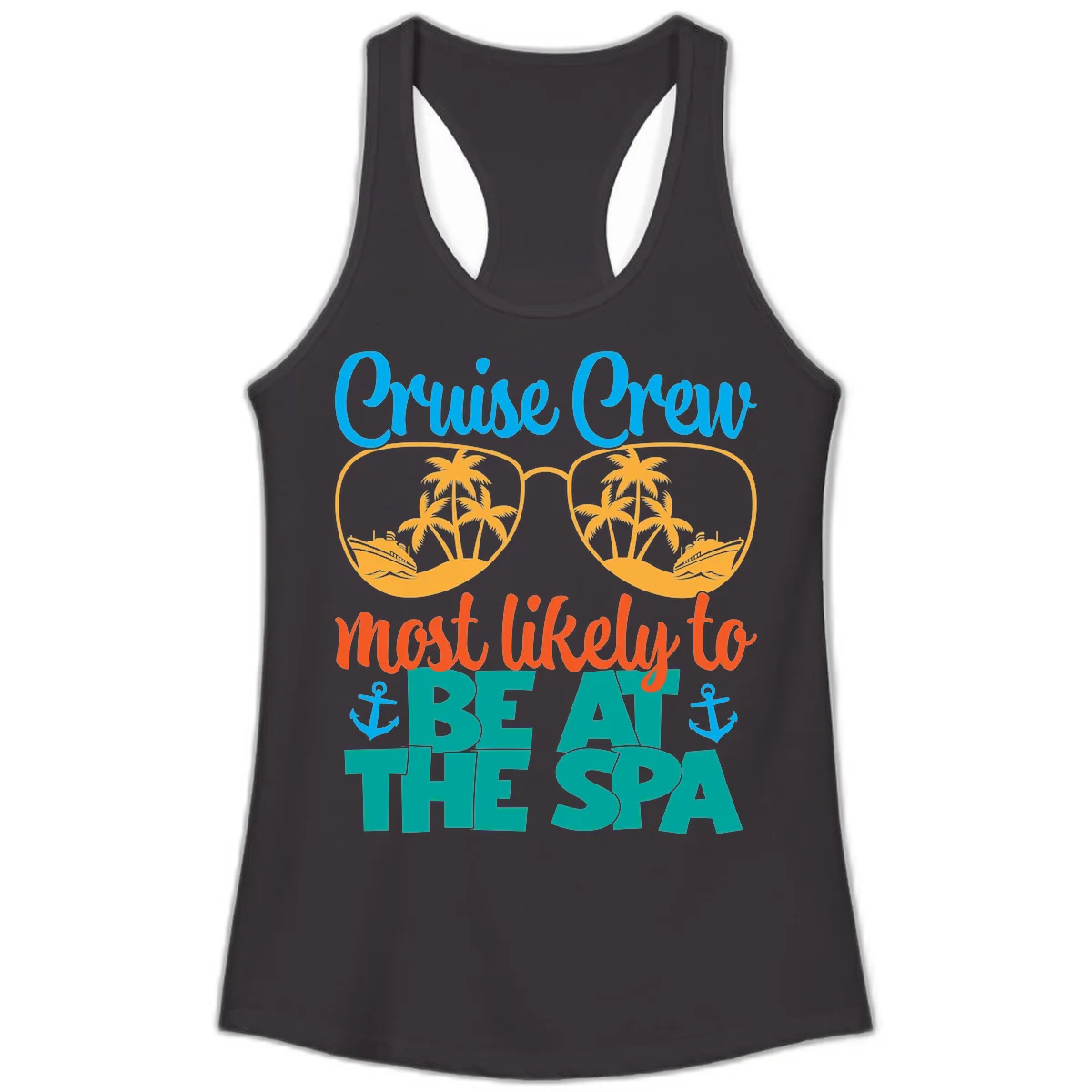 Cruise Crew Most Likely To Be At The Sea Ladies Tank in Black