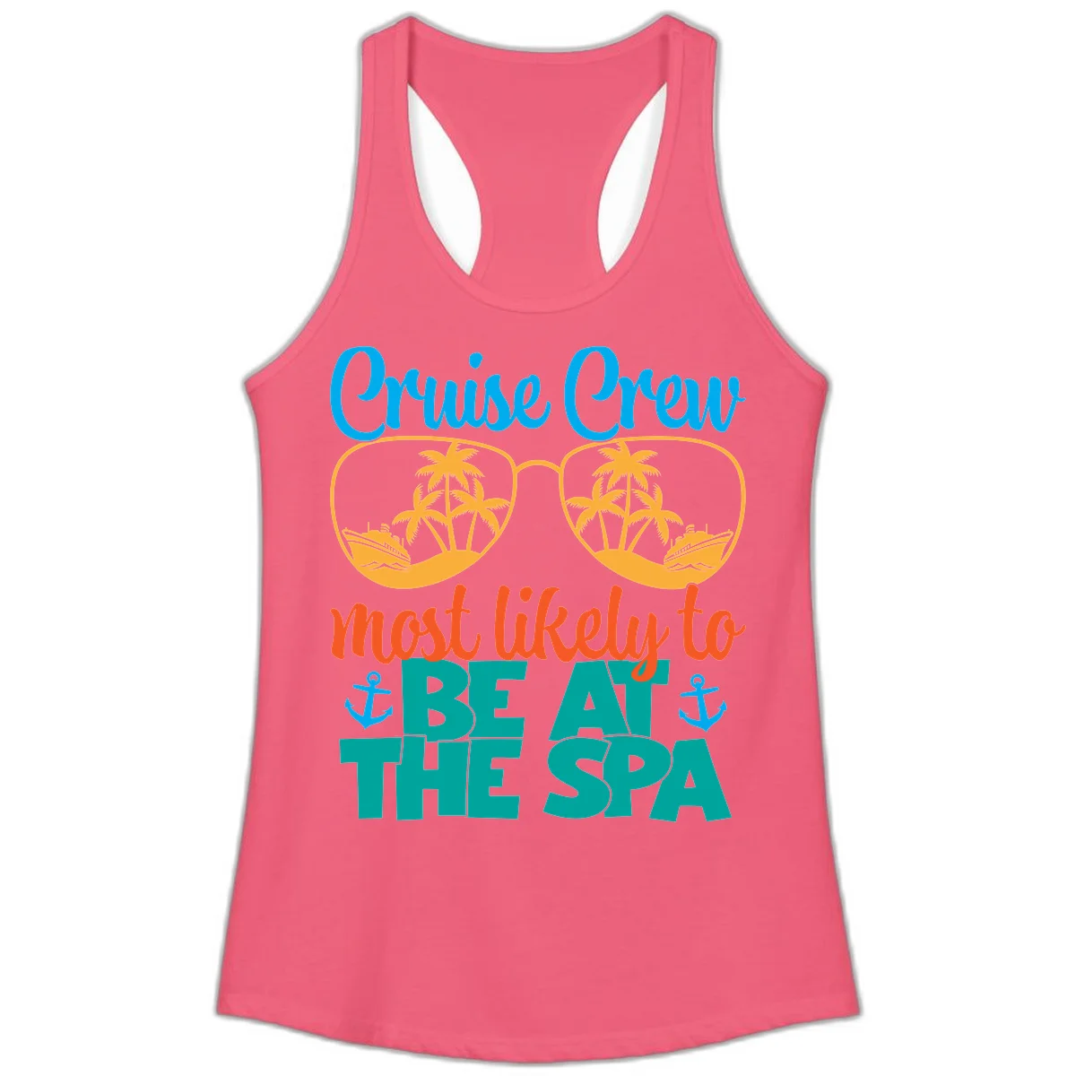 Cruise Crew Most Likely To Be At The Sea Ladies Tank in Hot Pink