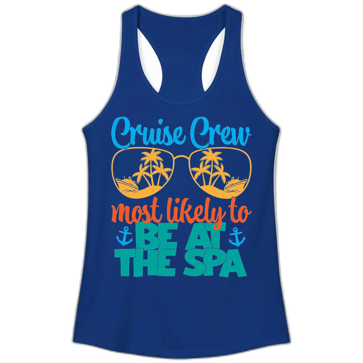 Cruise Crew Most Likely To Be At The Sea Ladies Tank in Solid Royal