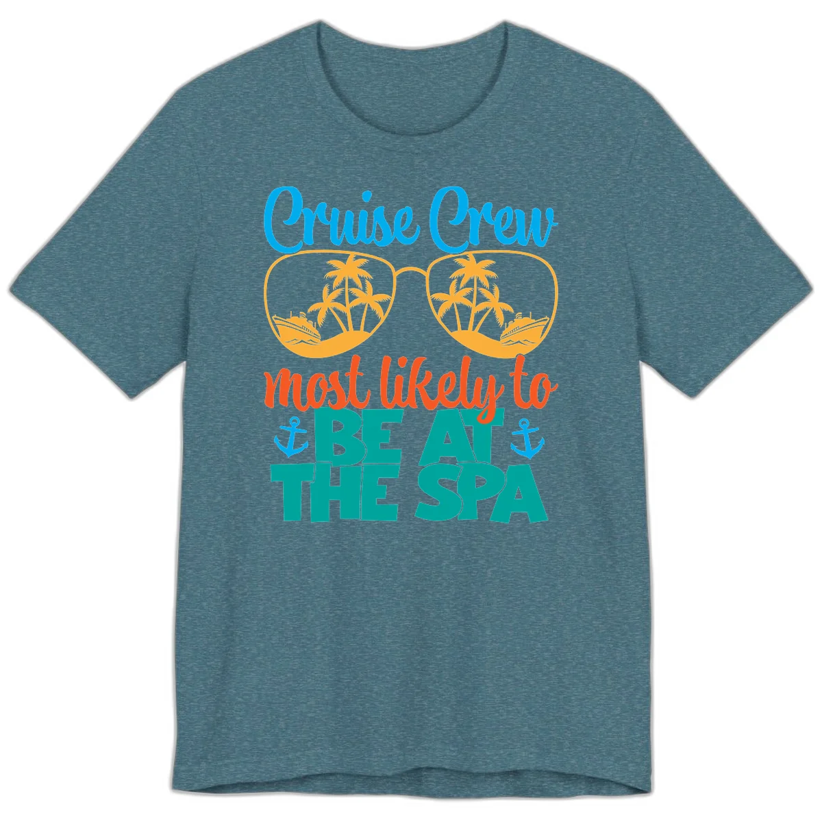 Cruise Crew Most Likely To Be At The Sea Premium T-Shirt in Heather Deep Teal