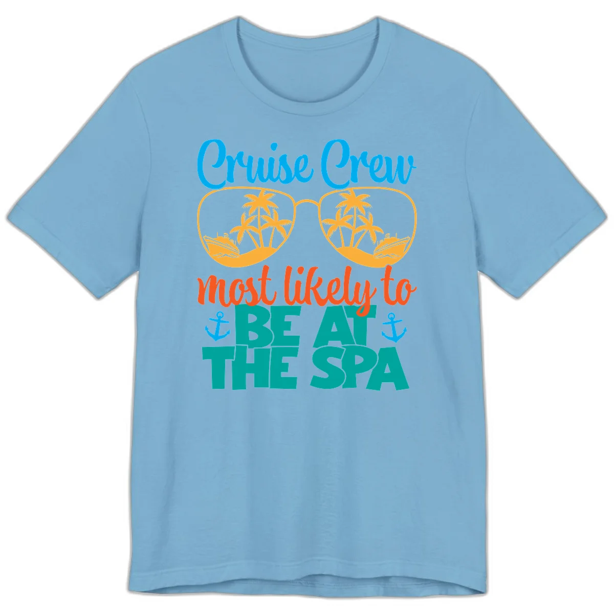 Cruise Crew Most Likely To Be At The Sea Premium T-Shirt in Ocean Blue