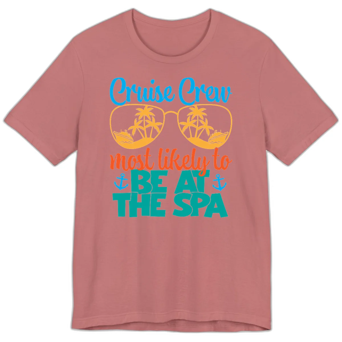 Cruise Crew Most Likely To Be At The Sea Premium T-Shirt in Mauve
