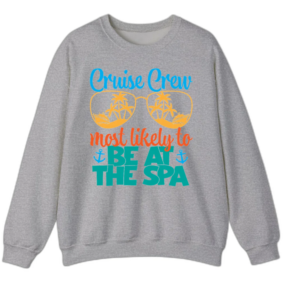 Cruise Crew Most Likely To Be At The Sea Sweatshirt in Sport Grey