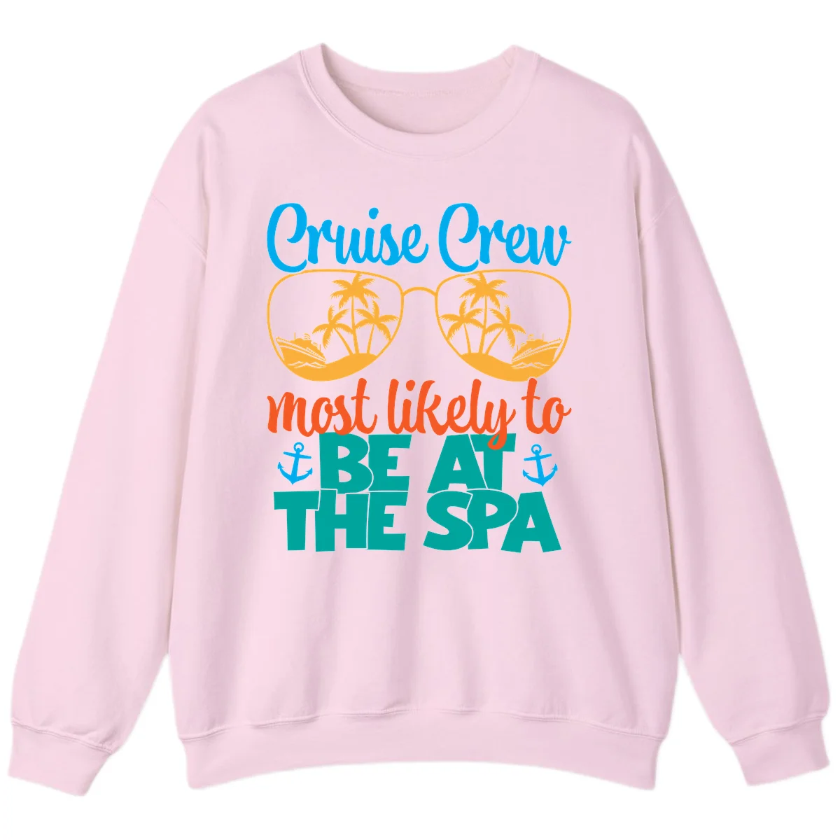 Cruise Crew Most Likely To Be At The Sea Sweatshirt in Light Pink