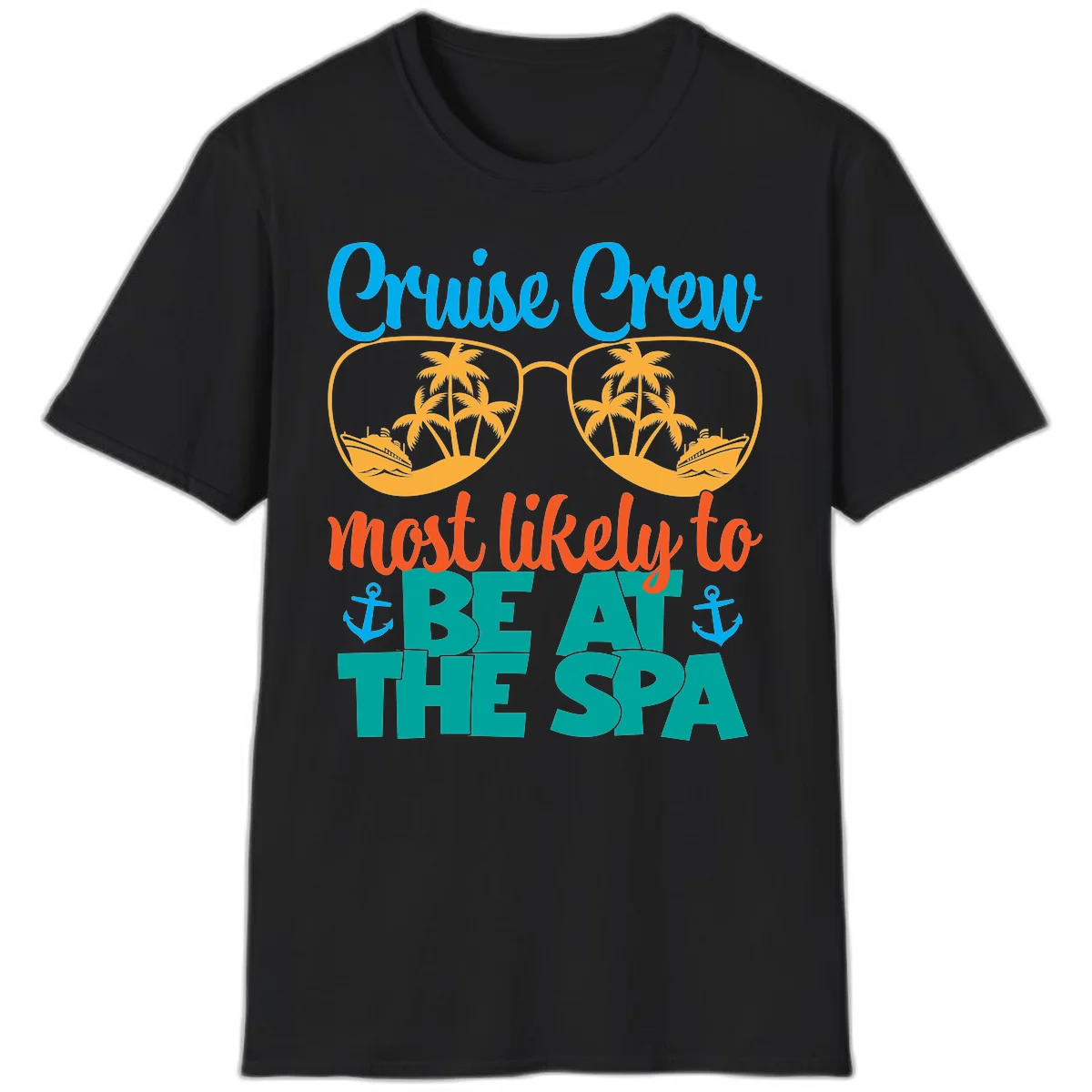 Cruise Crew Most Likely To Be At The Sea T-Shirt in Black