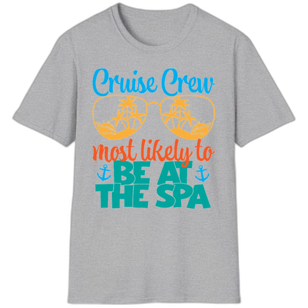 Cruise Crew Most Likely To Be At The Sea T-Shirt in Sport Grey
