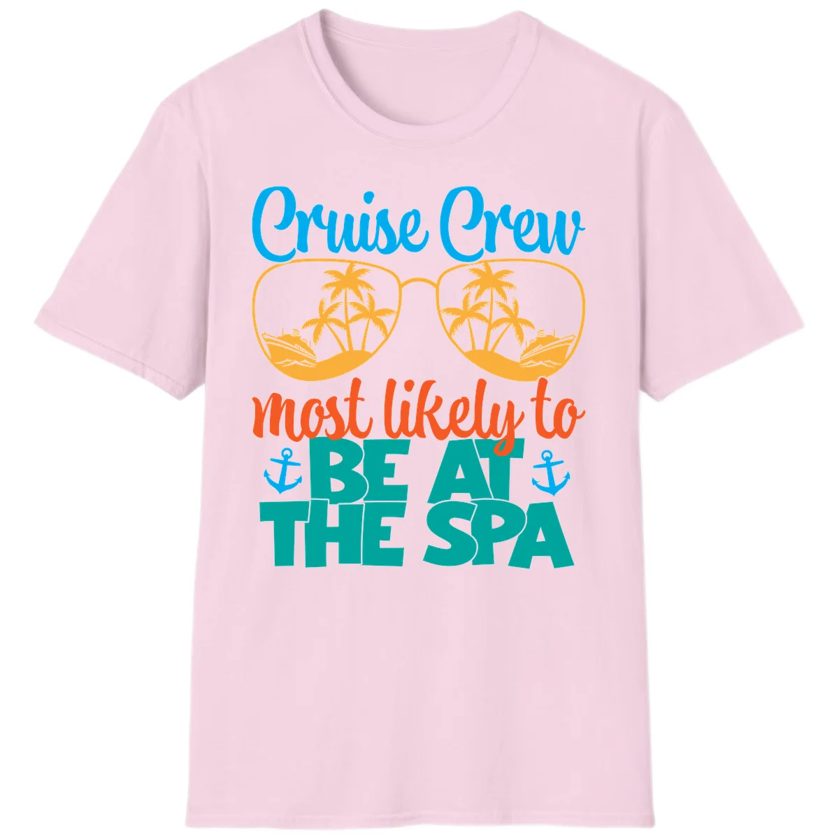 Cruise Crew Most Likely To Be At The Sea T-Shirt in Light Pink