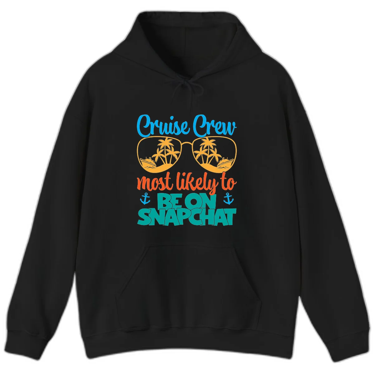 Cruise Crew Most Likely To Snapchat Hoodie in Black