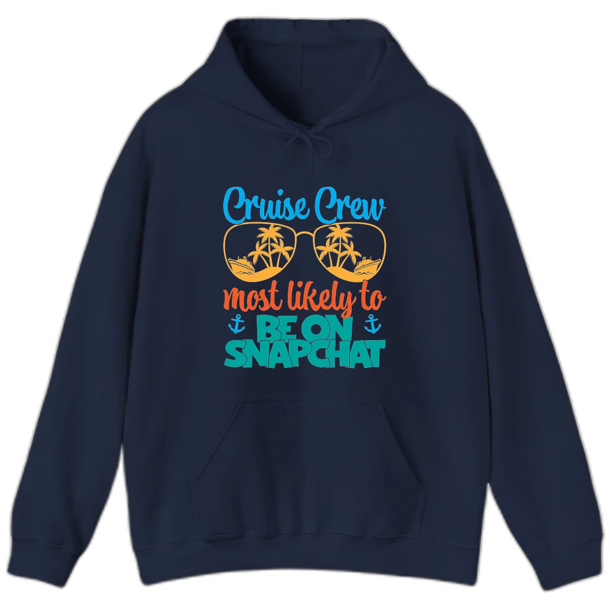 Cruise Crew Most Likely To Snapchat Hoodie in Navy