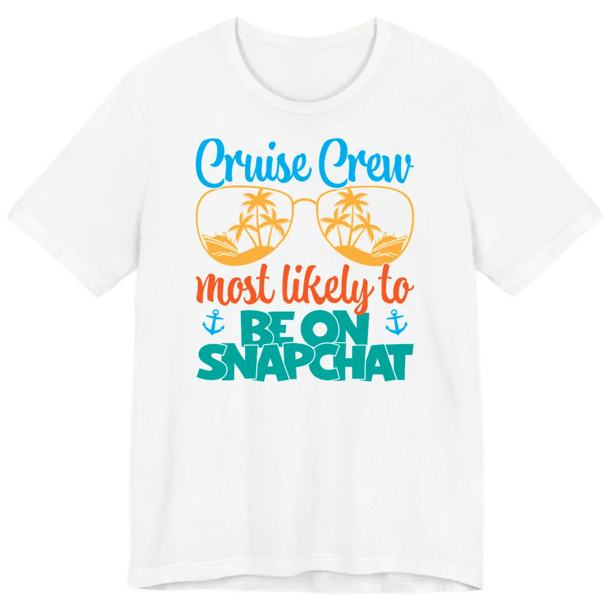 Cruise Crew Most Likely To Snapchat Premium T-Shirt in White