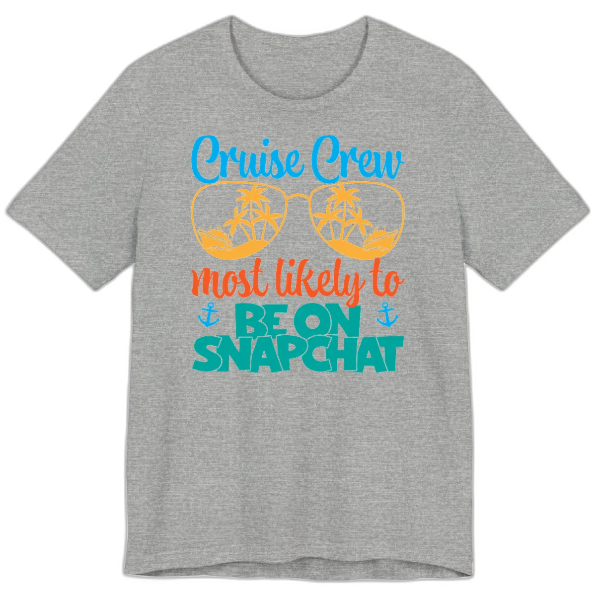 Cruise Crew Most Likely To Snapchat Premium T-Shirt in Athletic Heather