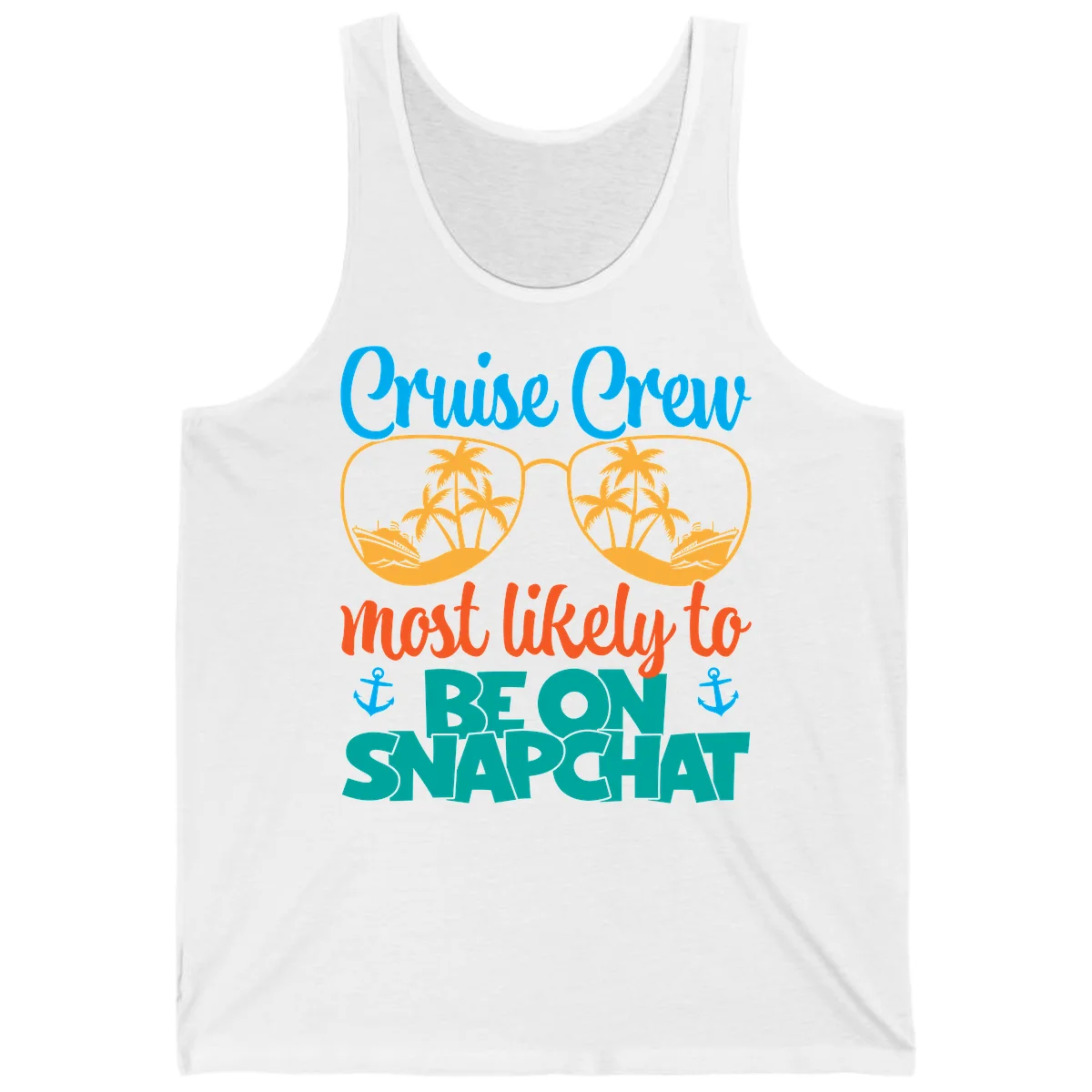 Cruise Crew Most Likely To Snapchat Tank in White