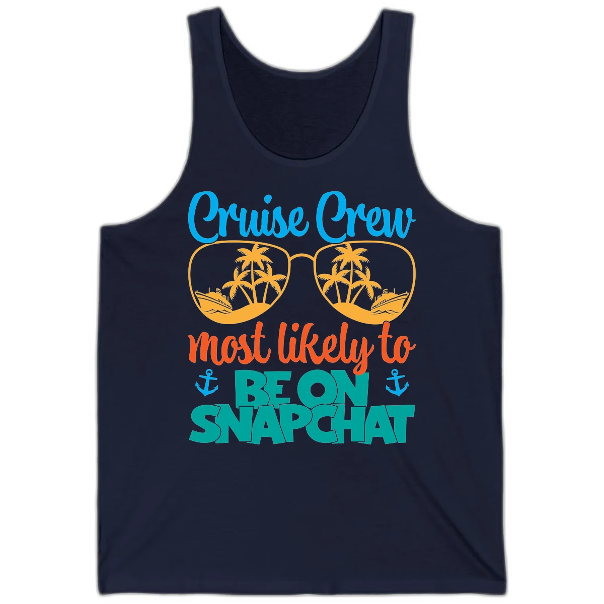 Cruise Crew Most Likely To Snapchat Tank in Navy