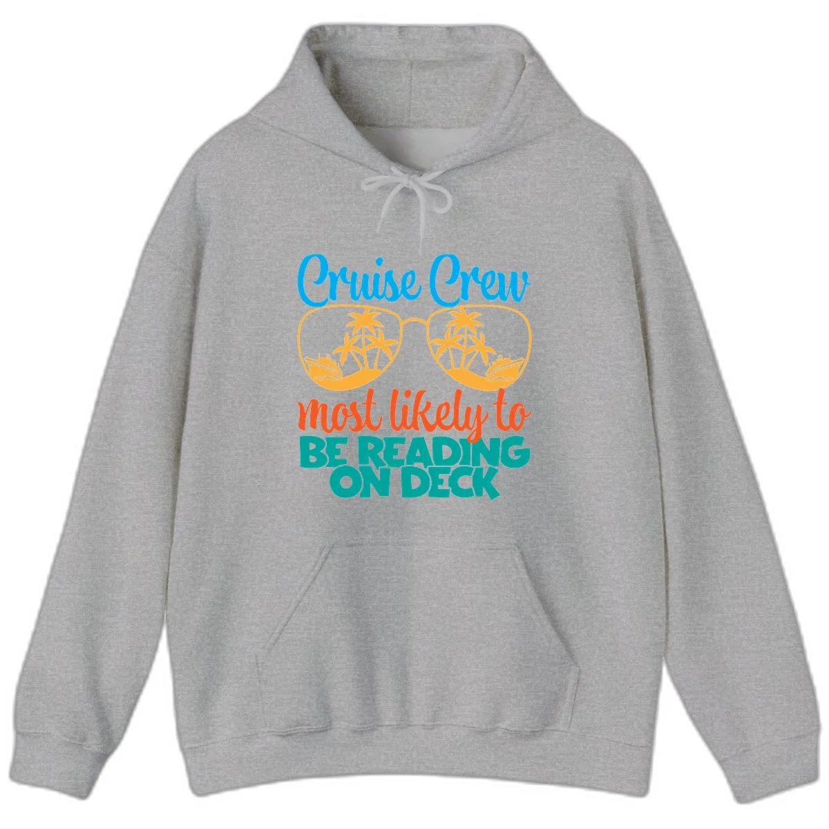 Cruise Crew Most Likely To Be Reading Ondeck Hoodie in Sport Grey