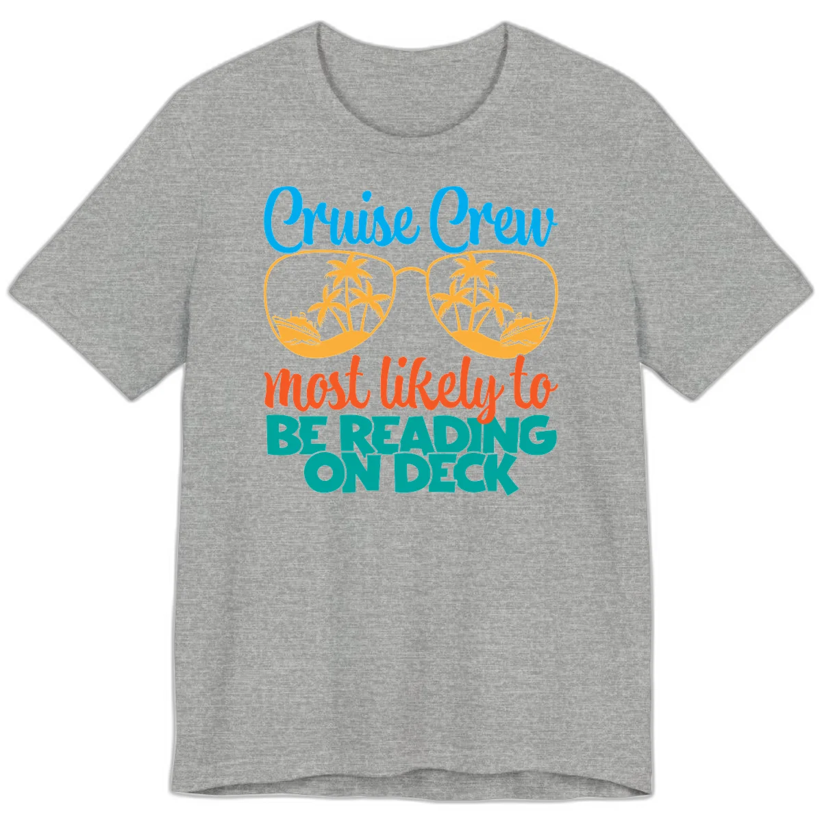Cruise Crew Most Likely To Be Reading Ondeck Premium T-Shirt in Athletic Heather