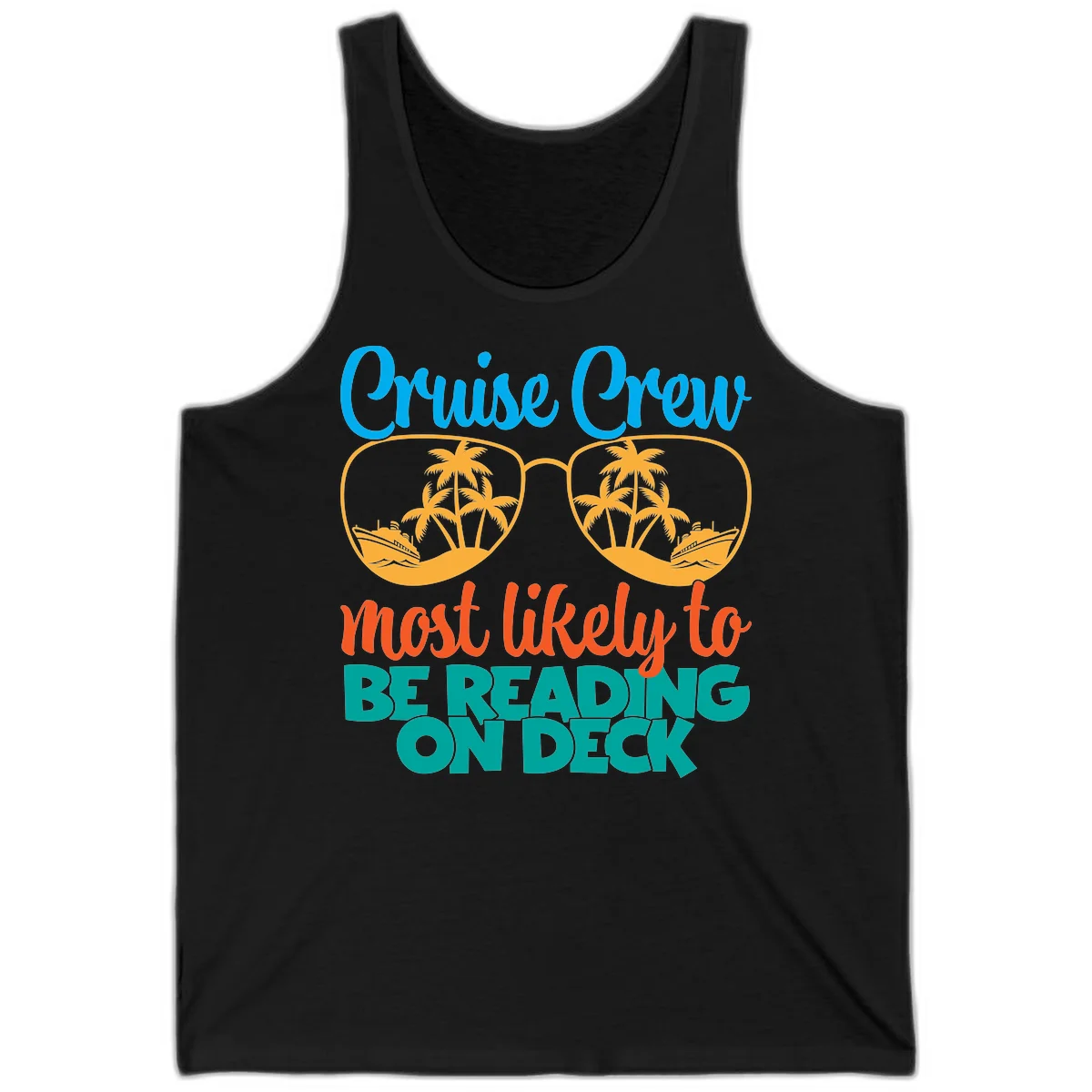 Cruise Crew Most Likely To Be Reading Ondeck Tank in Black