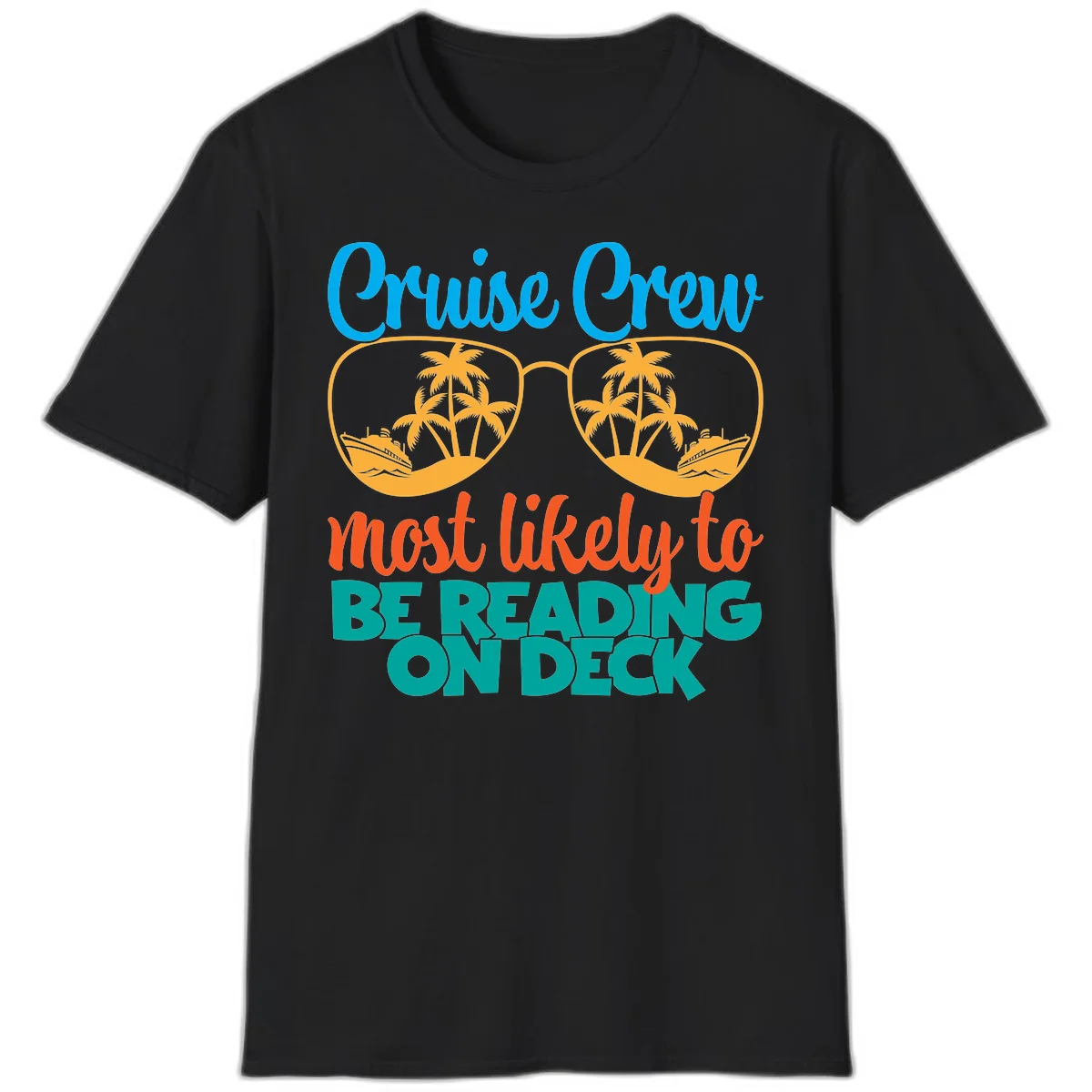 Cruise Crew Most Likely To Be Reading Ondeck T-Shirt in Black