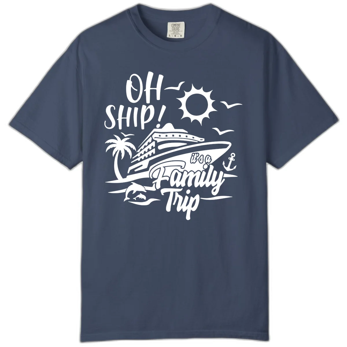 Oh Ship Family Trip Comfort Color in Midnight