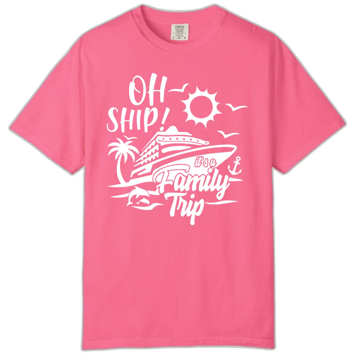 Oh Ship Family Trip Comfort Color in Crunchberry