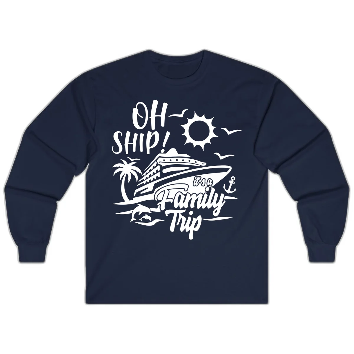Oh Ship Family Trip Long Sleeve in Navy