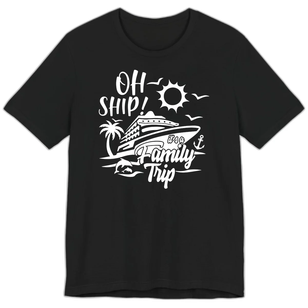 Oh Ship Family Trip Premium T-Shirt in Black