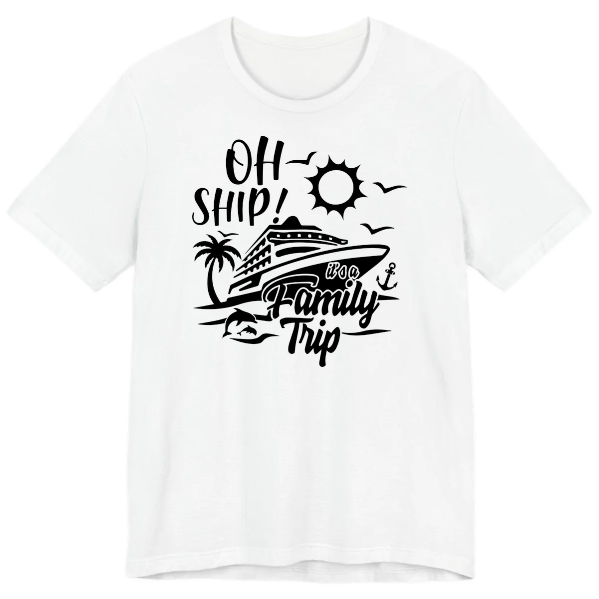 Oh Ship Family Trip Premium T-Shirt in White