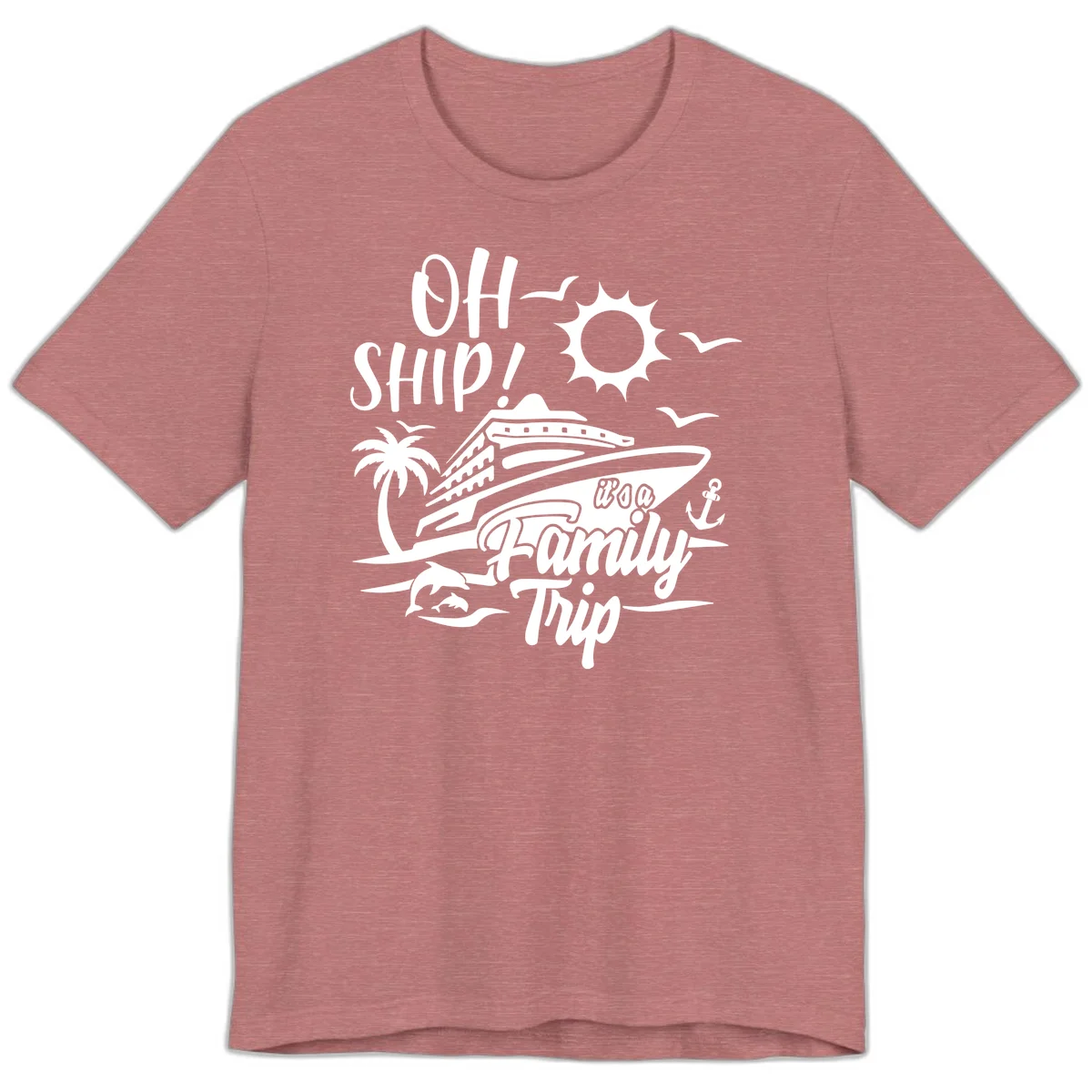 Oh Ship Family Trip Premium T-Shirt in Heather Mauve
