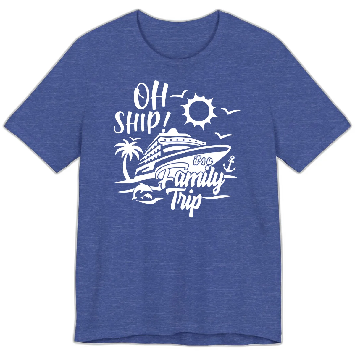 Oh Ship Family Trip Premium T-Shirt in Heather True Royal