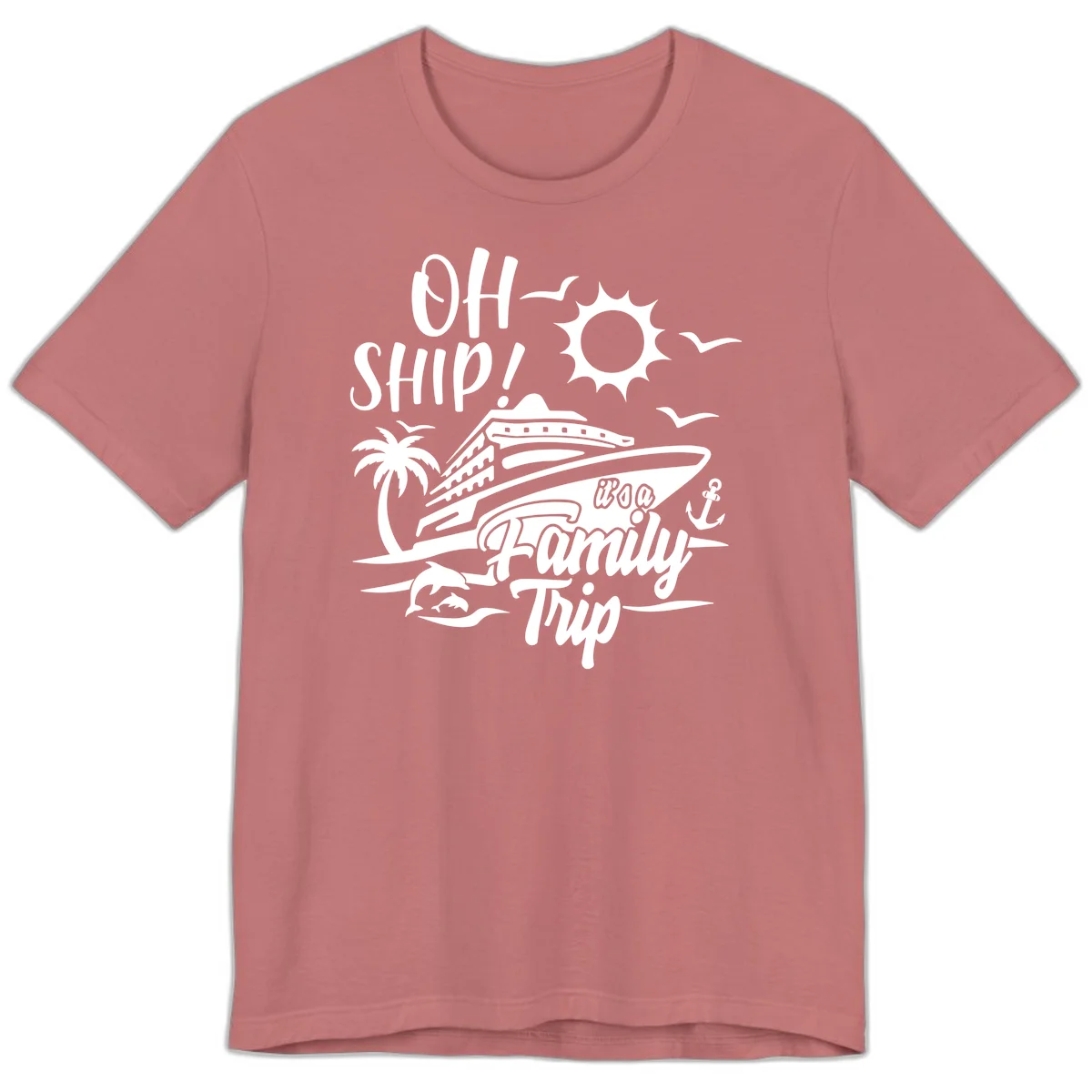 Oh Ship Family Trip Premium T-Shirt in Mauve
