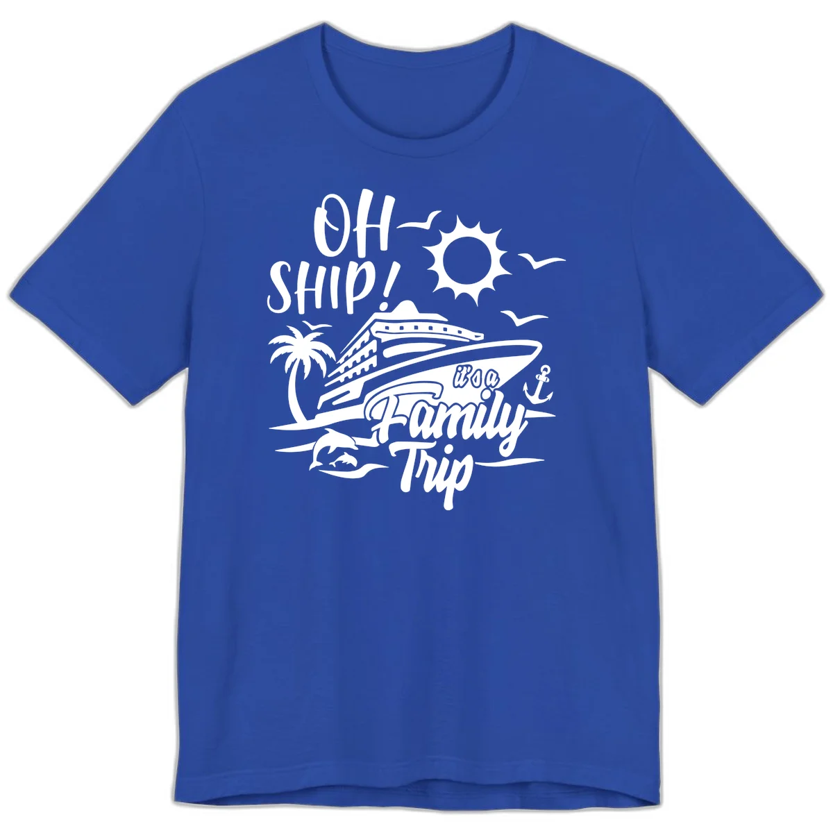 Oh Ship Family Trip Premium T-Shirt in True Royal