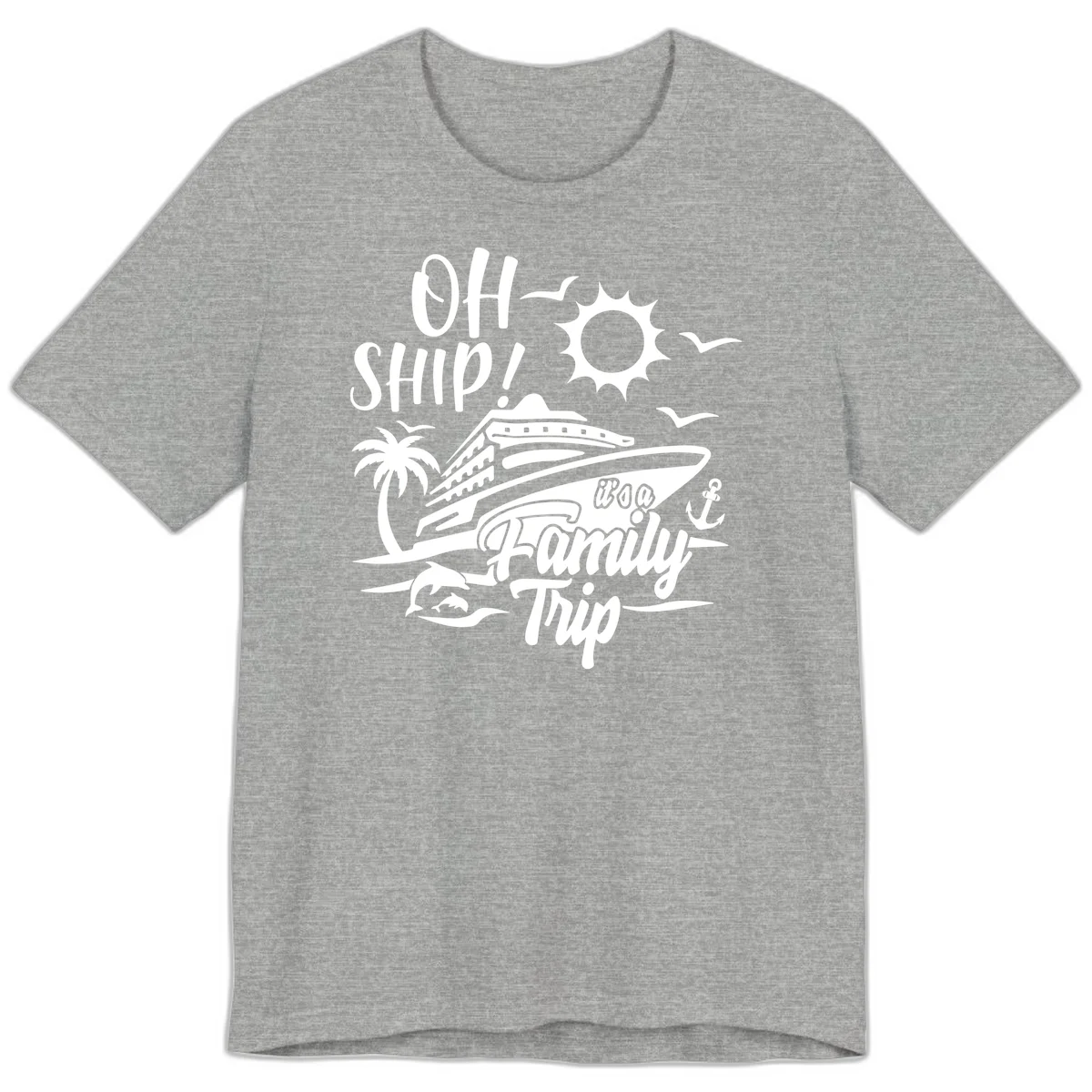 Oh Ship Family Trip Premium T-Shirt in Athletic Heather