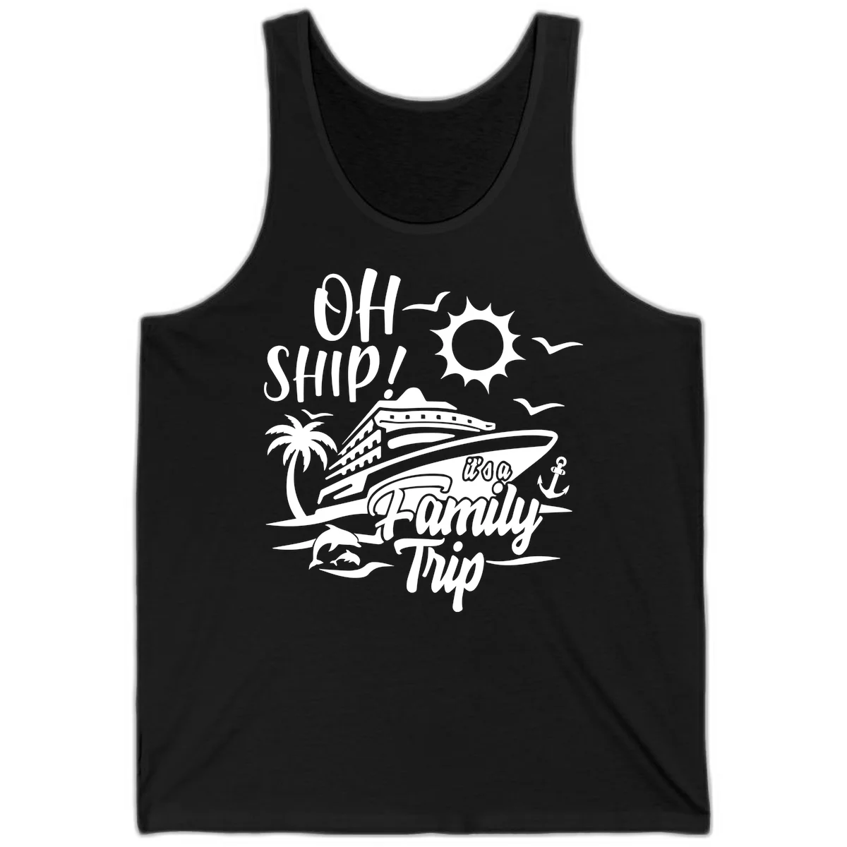 Oh Ship Family Trip Tank in Black