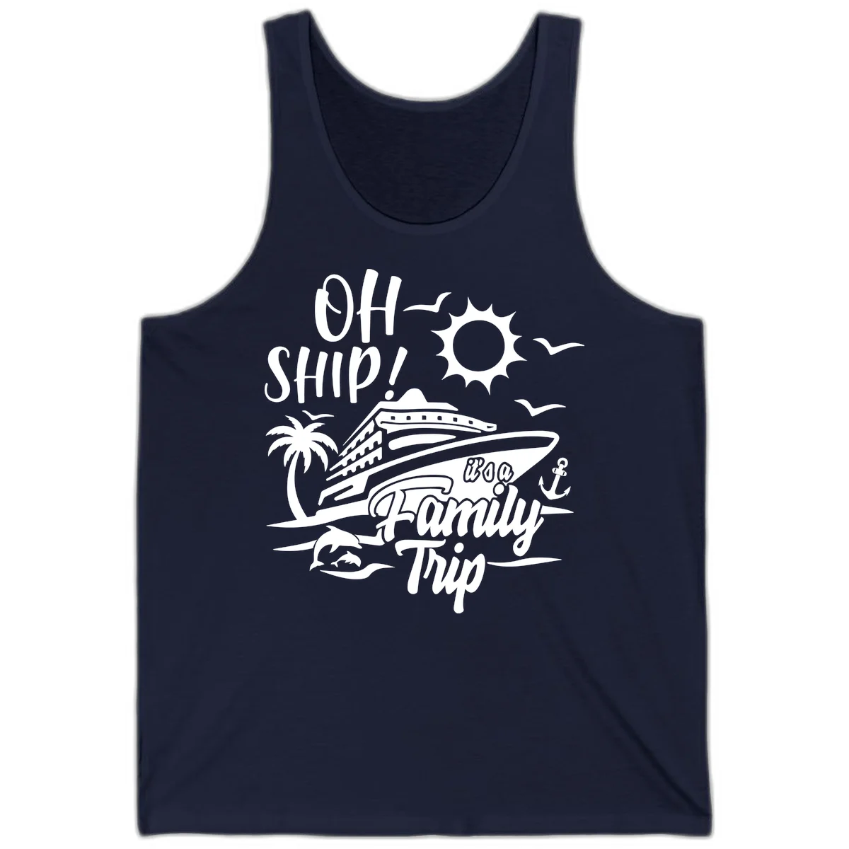 Oh Ship Family Trip Tank in Navy