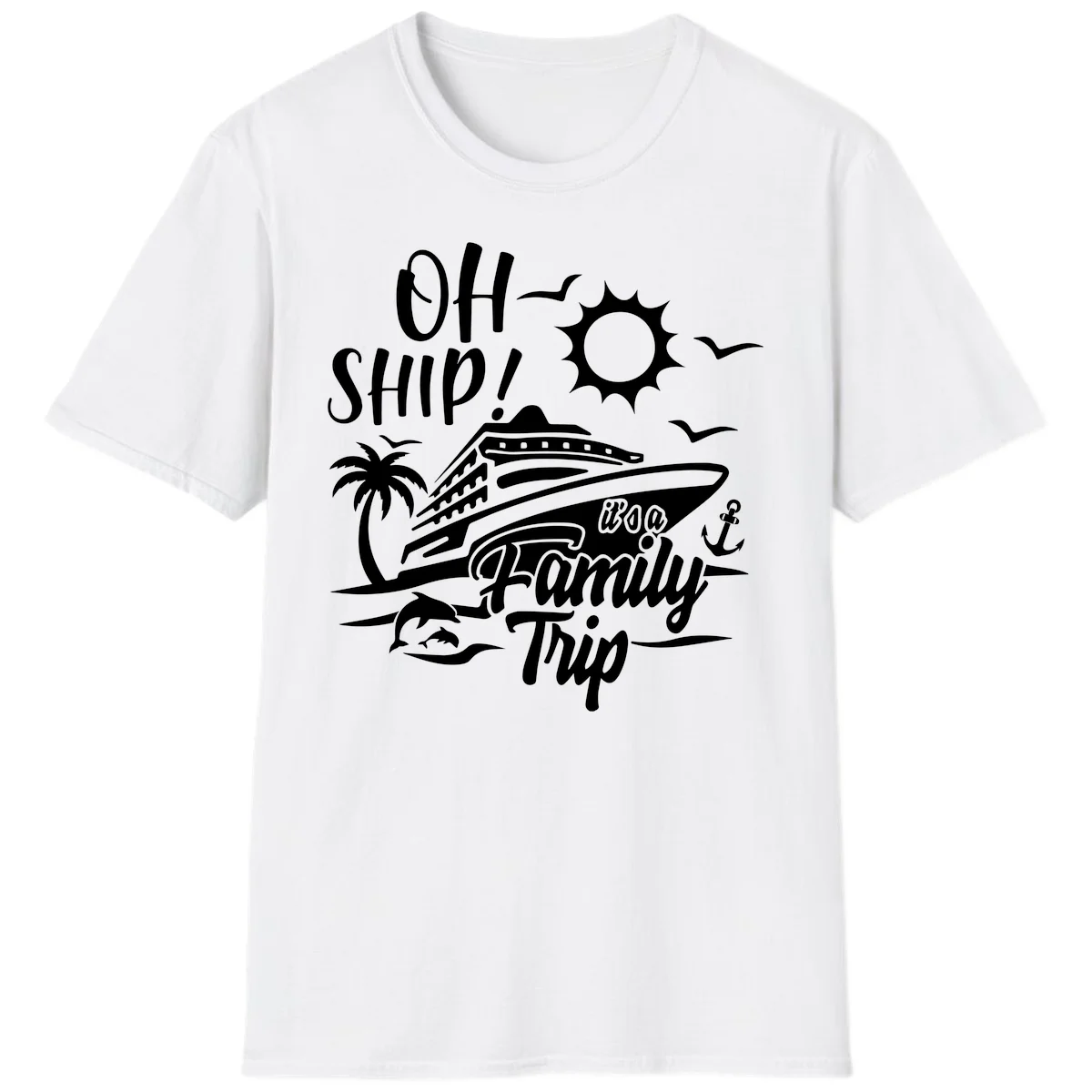 Oh Ship Family Trip T-Shirt in White