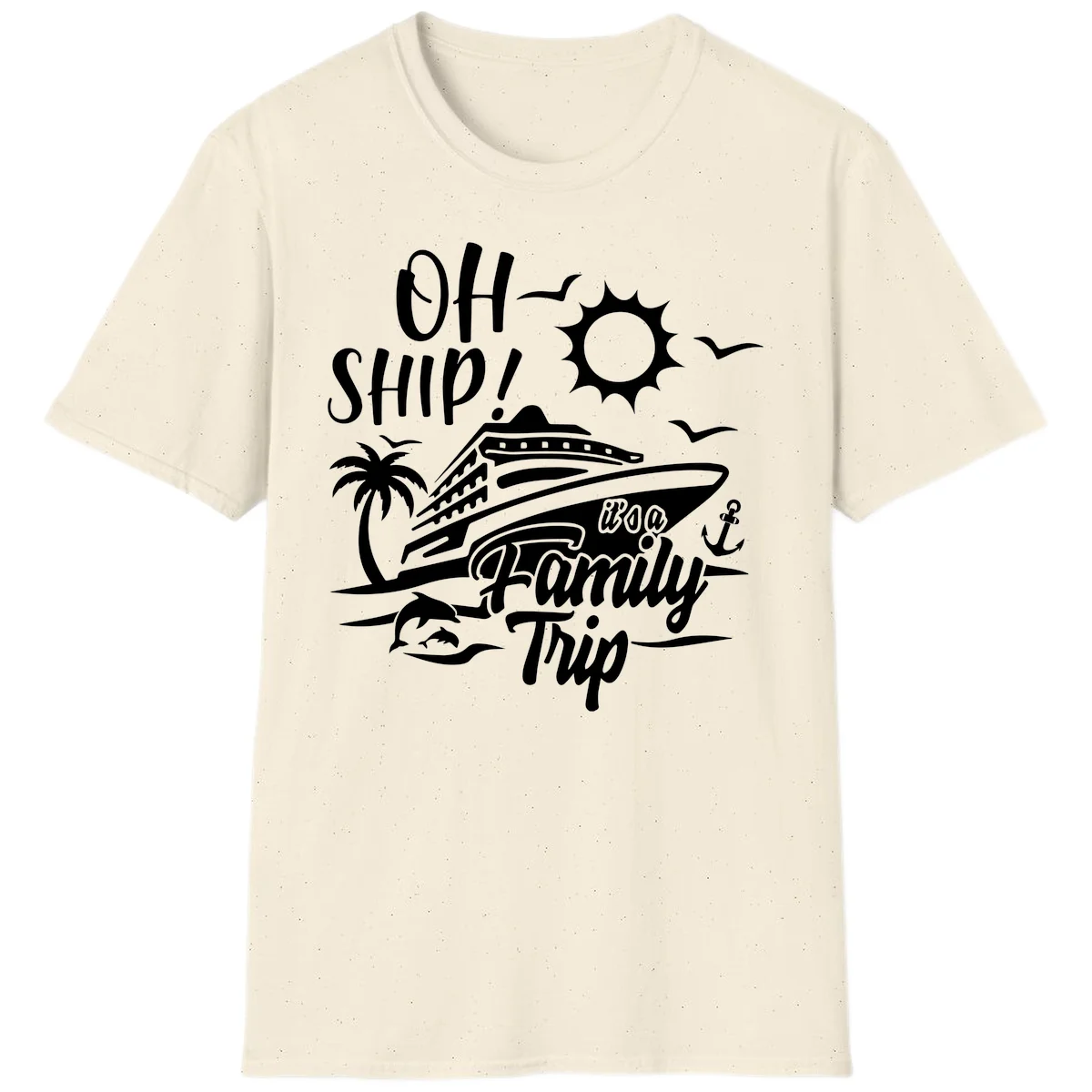Oh Ship Family Trip T-Shirt in Natural