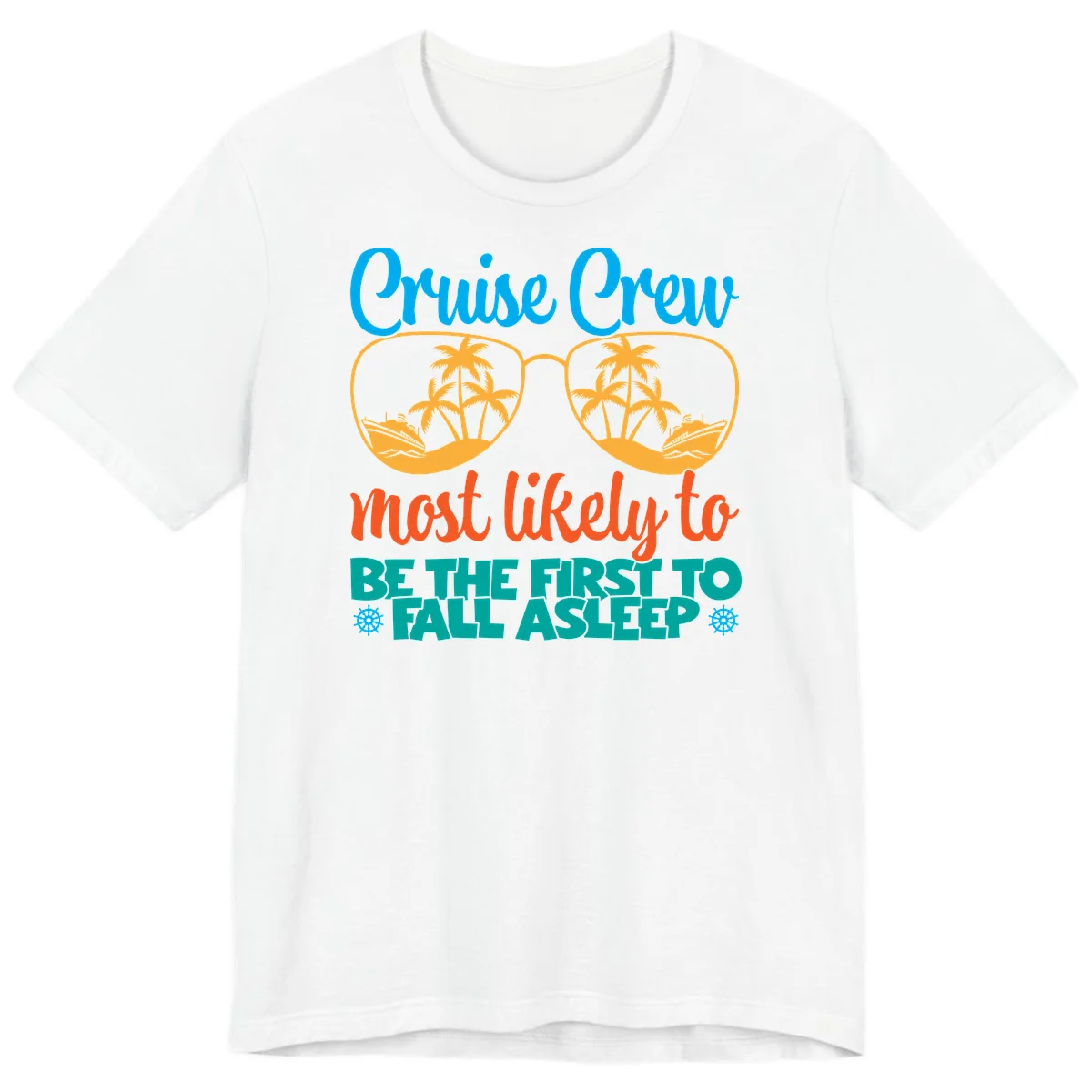 Cruise Crew Most Likely To Fall Asleep Premium T-Shirt in White