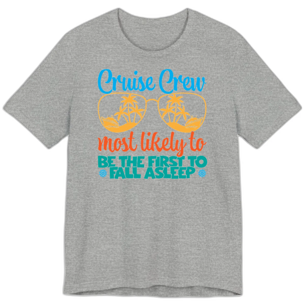 Cruise Crew Most Likely To Fall Asleep Premium T-Shirt in Athletic Heather