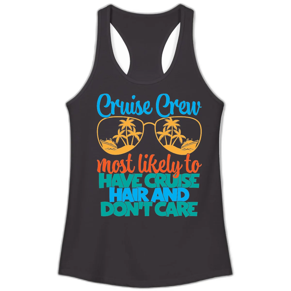 Cruise Crew Most Likely To Have Cruise Hand Ladies Tank in Black