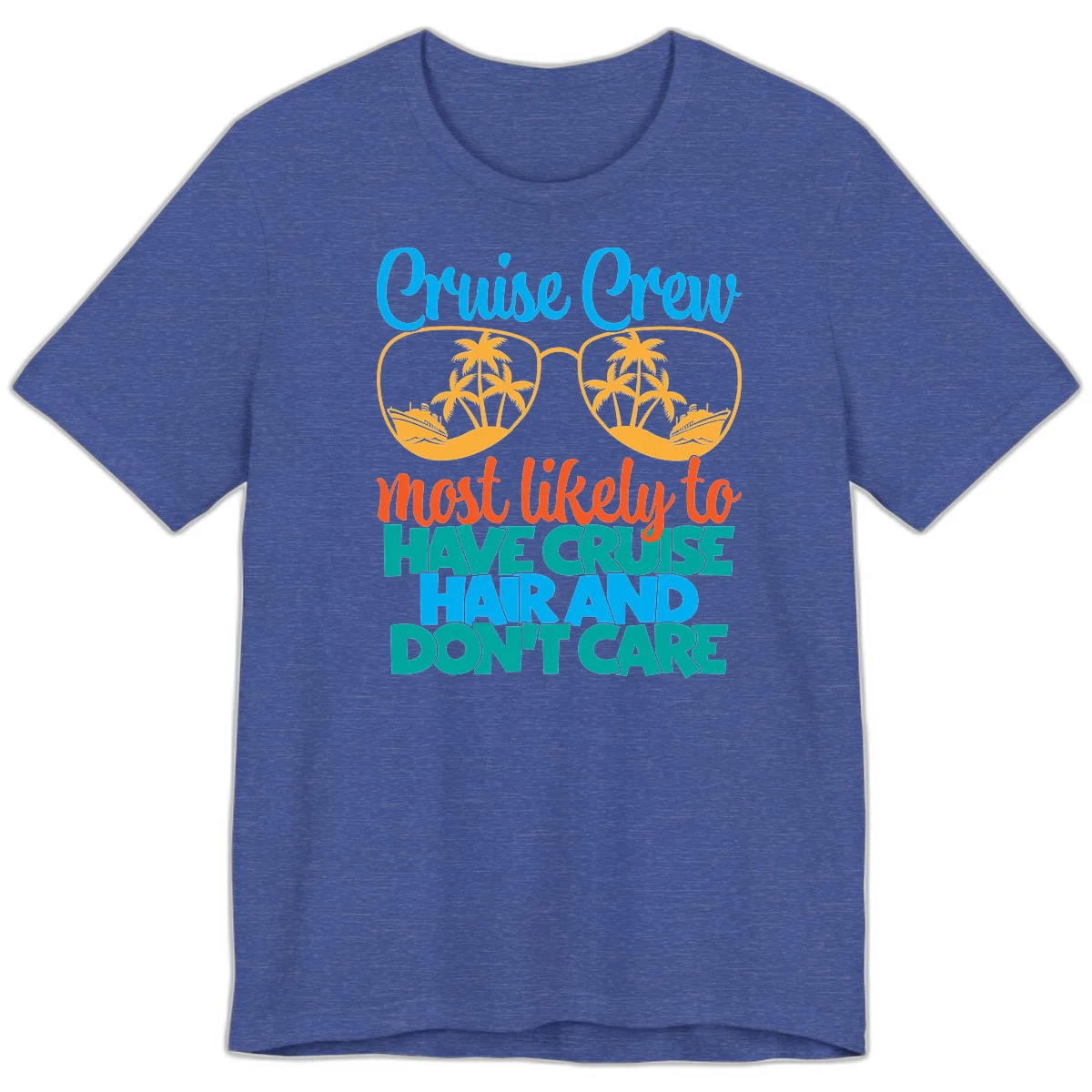Cruise Crew Most Likely To Have Cruise Hand Premium T-Shirt in Heather True Royal